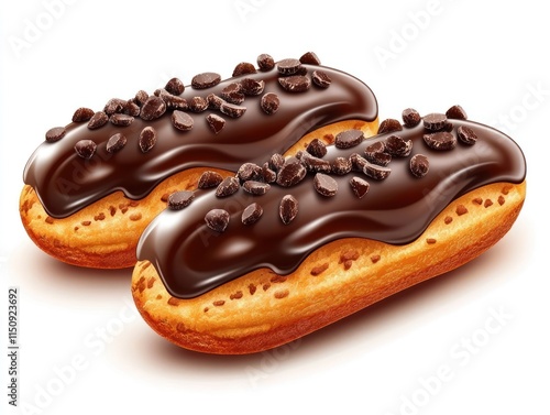 Wallpaper Mural Two chocolate-covered eclairs topped with crushed cookies. Torontodigital.ca