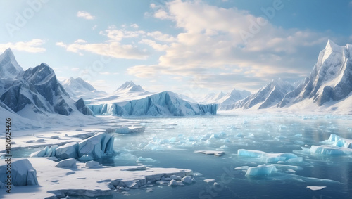 Wallpaper Mural An Arctic Winter Landscape with Large Glaciers for Nature Photography Torontodigital.ca