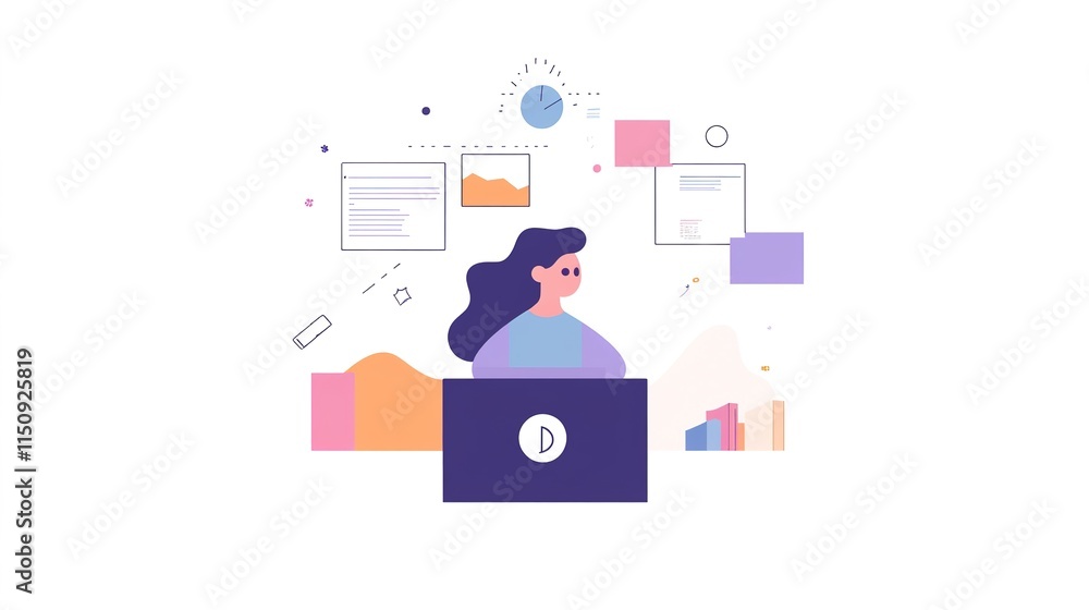 Minimalist Illustration Representing Comprehensive Courses with Simple and Clean Design. Minimalist Illustration Representing Comprehensive Courses with Simple and Clean Design.