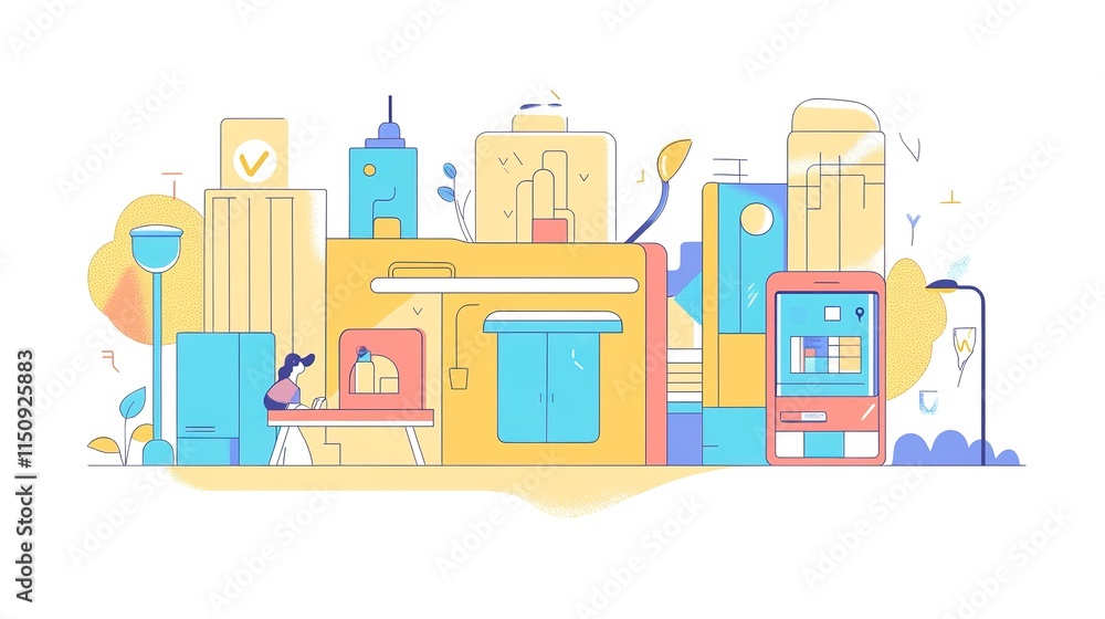 Minimalist Illustration Representing Comprehensive Courses with Simple and Clean Design. Minimalist Illustration Representing Comprehensive Courses with Simple and Clean Design.