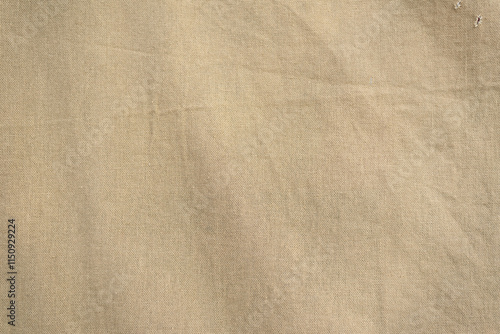 Background texture of old brown linen fabric