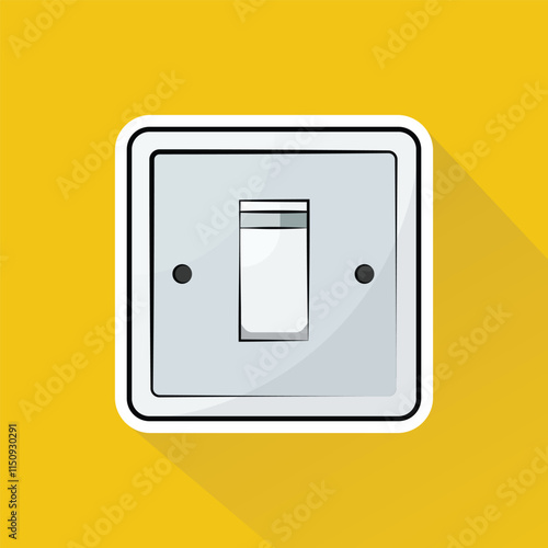 Illustration of Light Switch in Flat Design