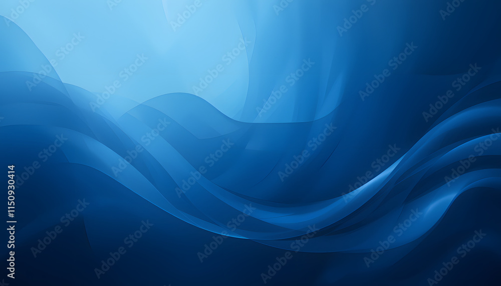 Abstract blue background with flowing waves and gradients, serene design concept Abstract blue background with flowing waves and gradients, serene design concept