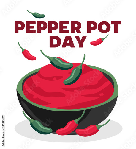 Happy pepper pot day with delicious pepper pot