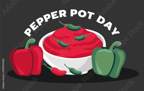 Happy pepper pot day with delicious pepper pot