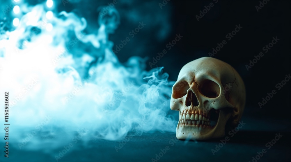 skull in the dark smoke skull in the dark smoke