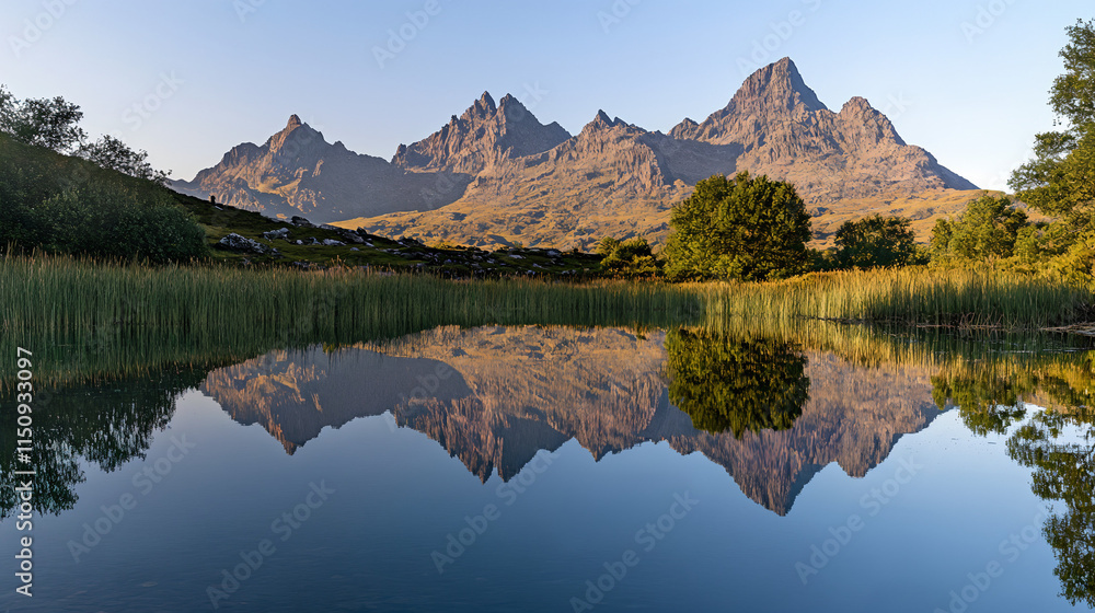 Tranquil Mountain Reflections