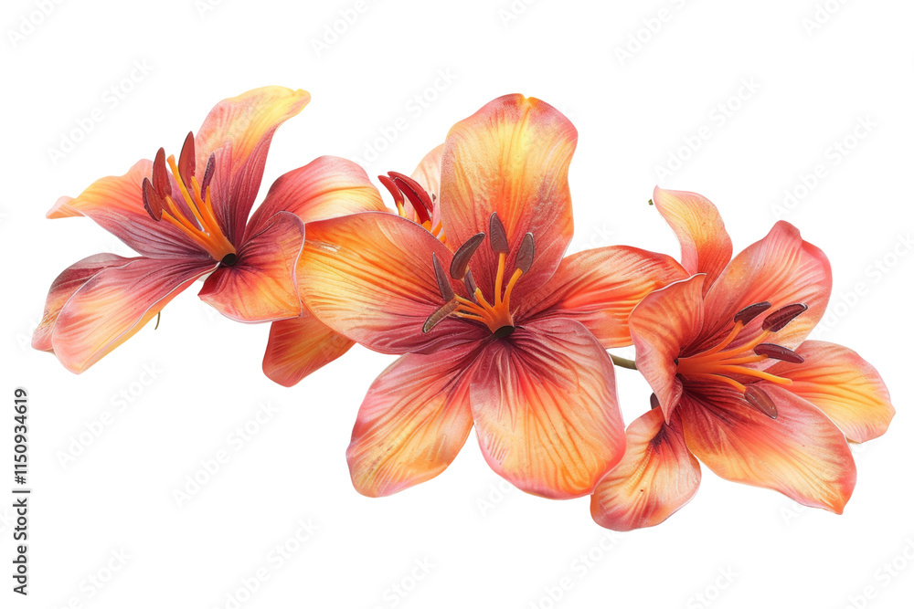 Lily flowers isolated on white or transparent background Lily flowers isolated on white or transparent background