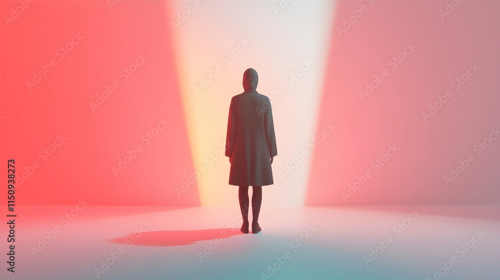 Abstract Figure in Colorful Light Background Abstract Figure in Colorful Light Background