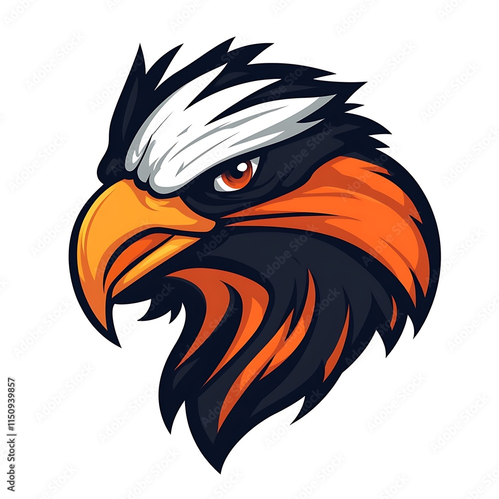 Eagle Head Logo Design. Powerful and Aggressive Mascot. Eagle Head Logo Design. Powerful and Aggressive Mascot.