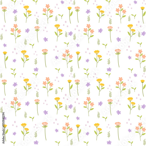 colorful floral seamless pattern