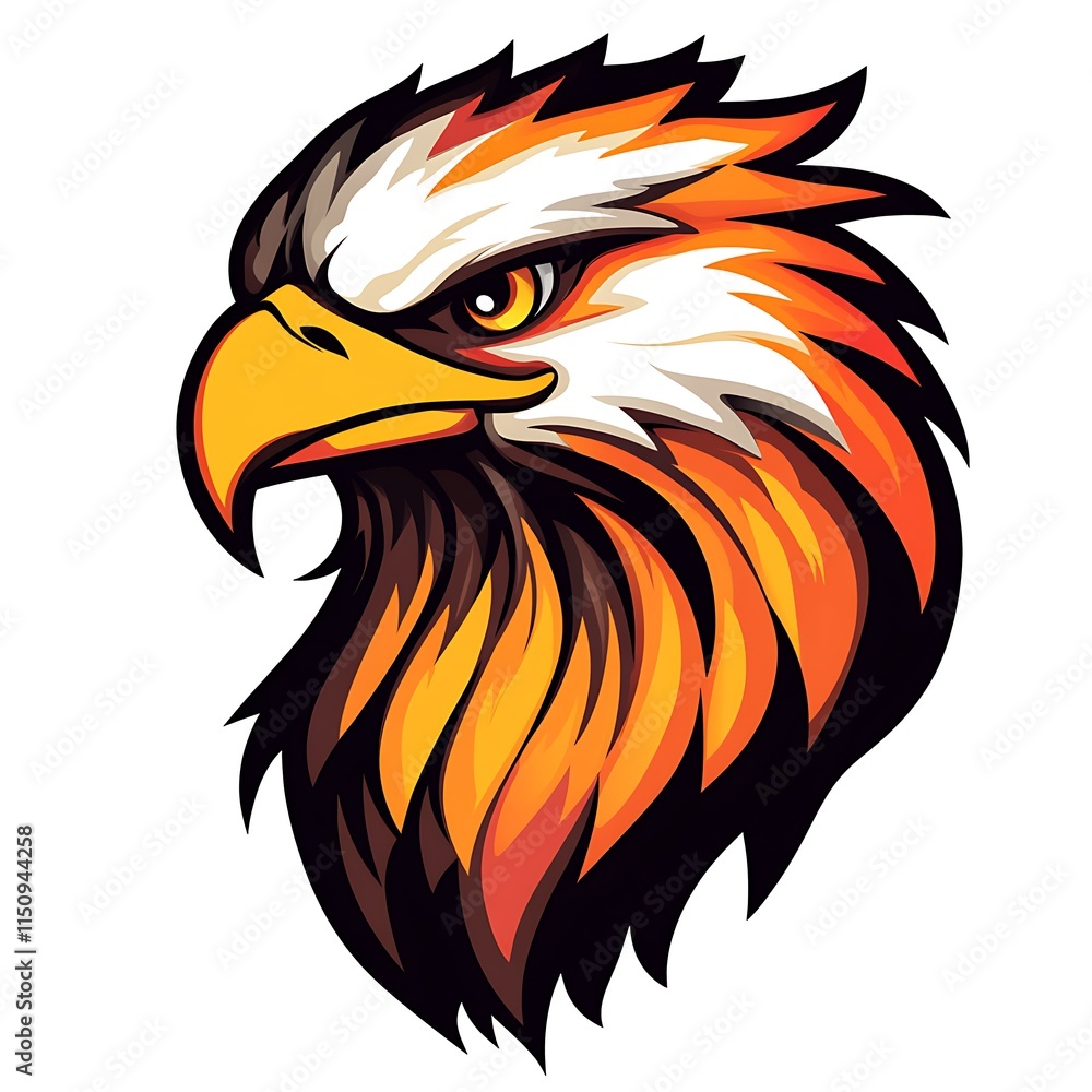 Eagle Head Graphic Design. Powerful and Majestic Animal Art. Eagle Head Graphic Design. Powerful and Majestic Animal Art.