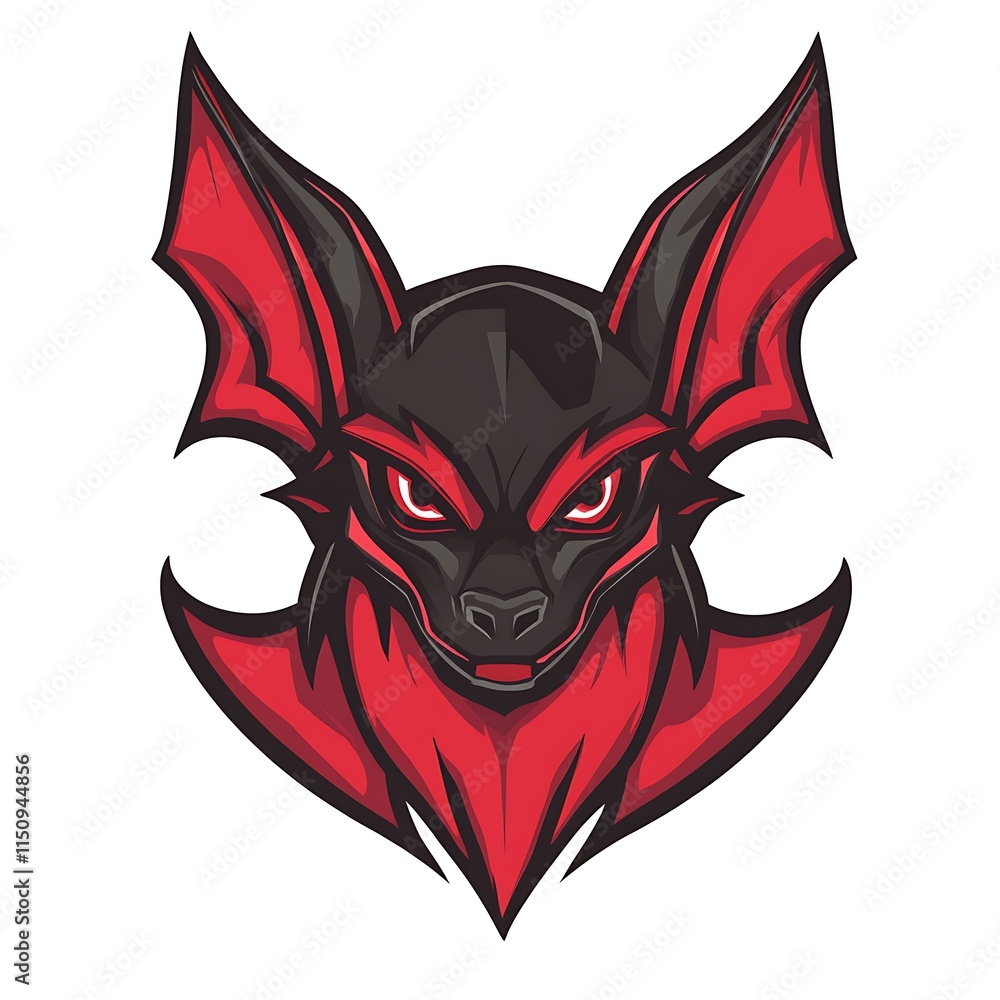 Aggressive Bat Dog Mascot Logo. Concept of Strength, Power, and Aggression. Aggressive Bat Dog Mascot Logo. Concept of Strength, Power, and Aggression.