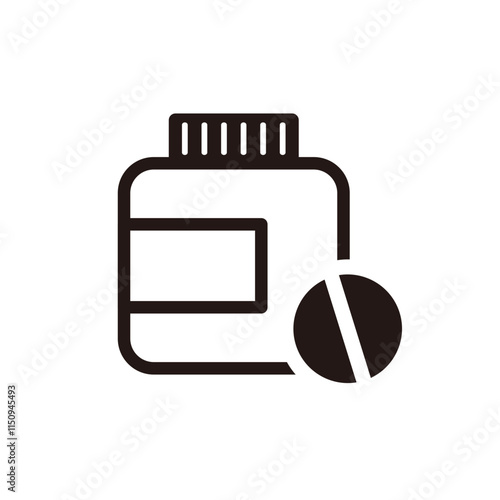 薬と容器のアイコン