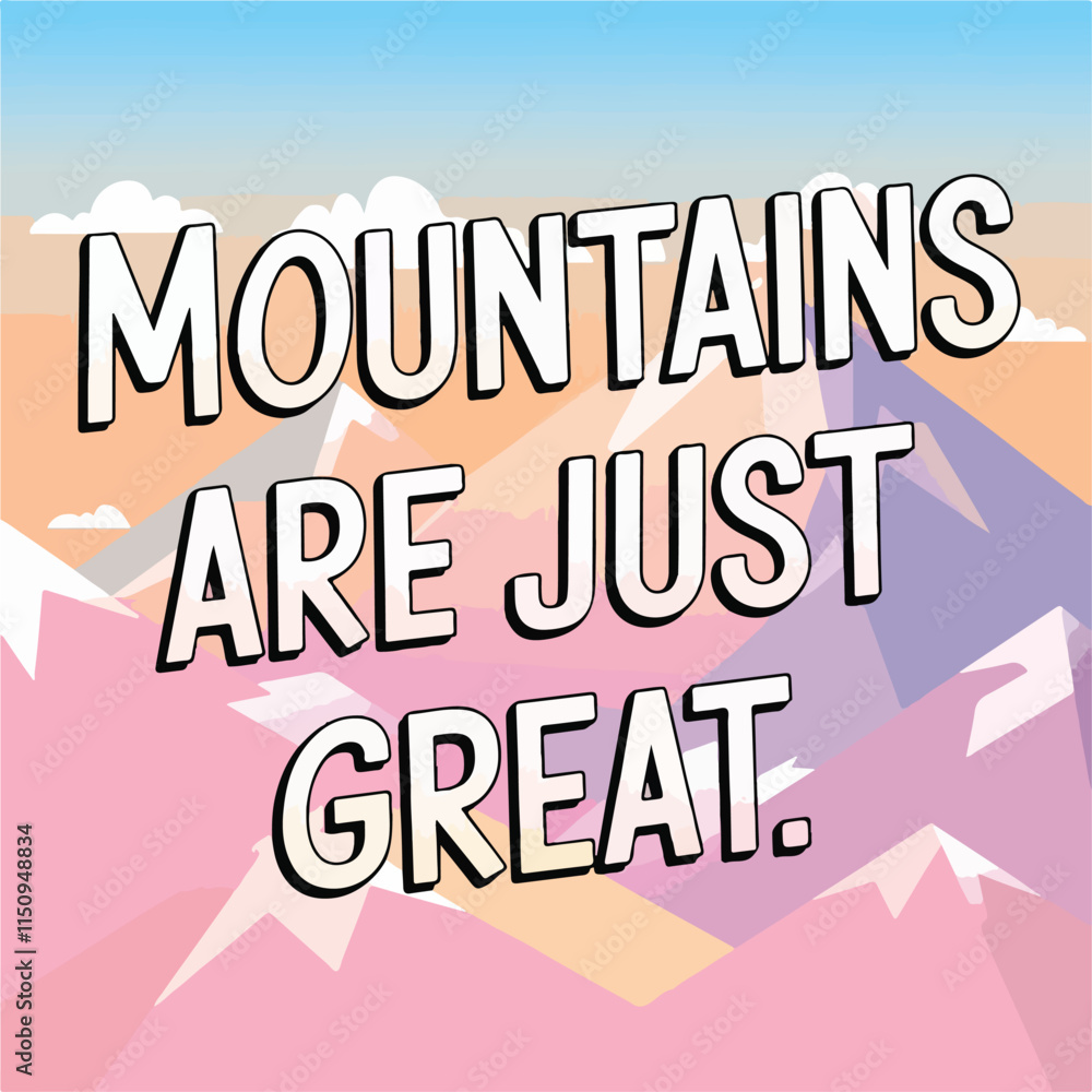 Mountains T-shirt Design Mountains T-shirt Design