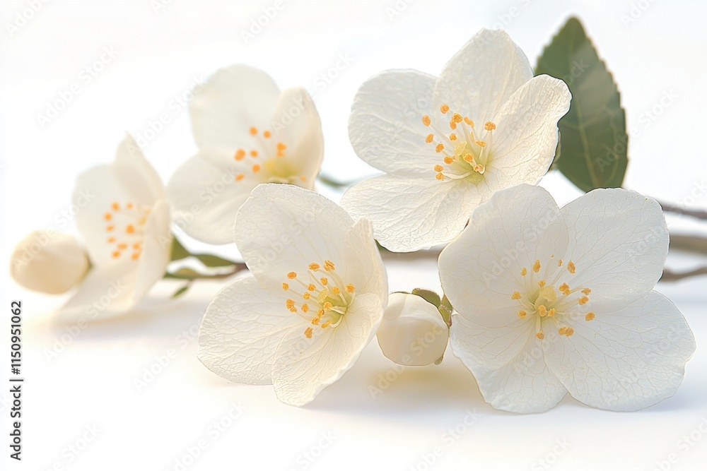 Bright jasmine blossoms a closeup floral study Bright jasmine blossoms a closeup floral study