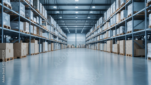 Warehouse Interior:  A vast...