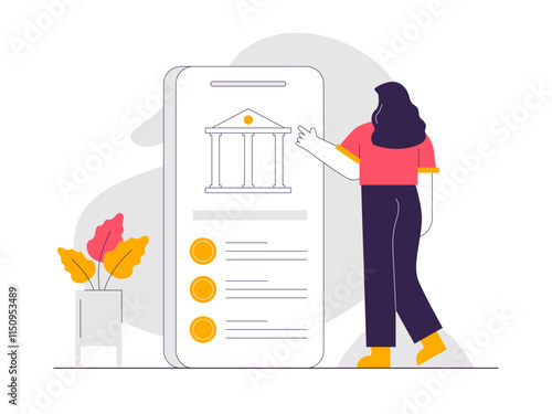 Online banking investment. Investment illustrations. Flat vector illustrations