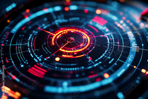 Wallpaper Mural Abstract Futuristic Technology Interface Design Torontodigital.ca