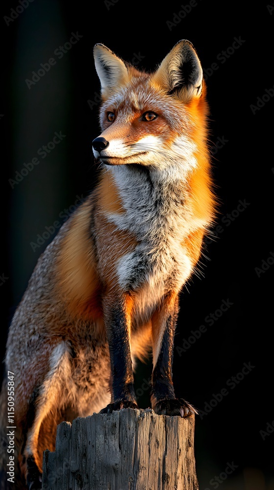 Fototapeta premium Majestic Red Fox in Natural Habitat