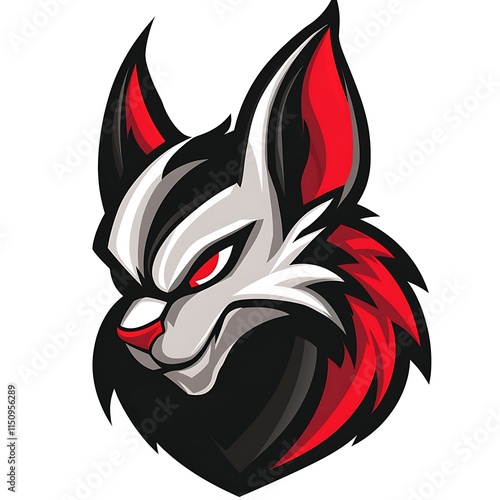Wallpaper Mural Aggressive Fox Mascot Logo. Concept of Strength, Power, and Competition. Torontodigital.ca
