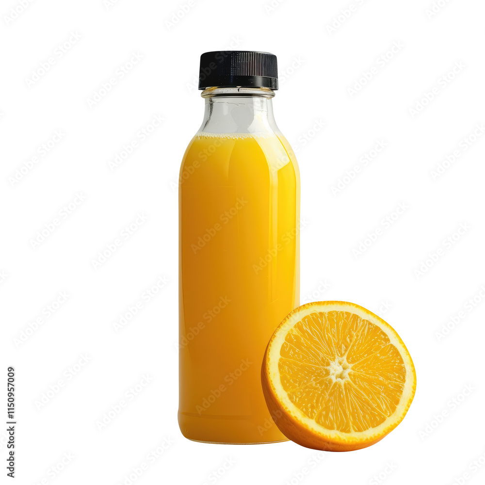Bottle of orange juice with orange isolated on transparent background Remove Png, Clipping Path Bottle of orange juice with orange isolated on transparent background Remove Png, Clipping Path