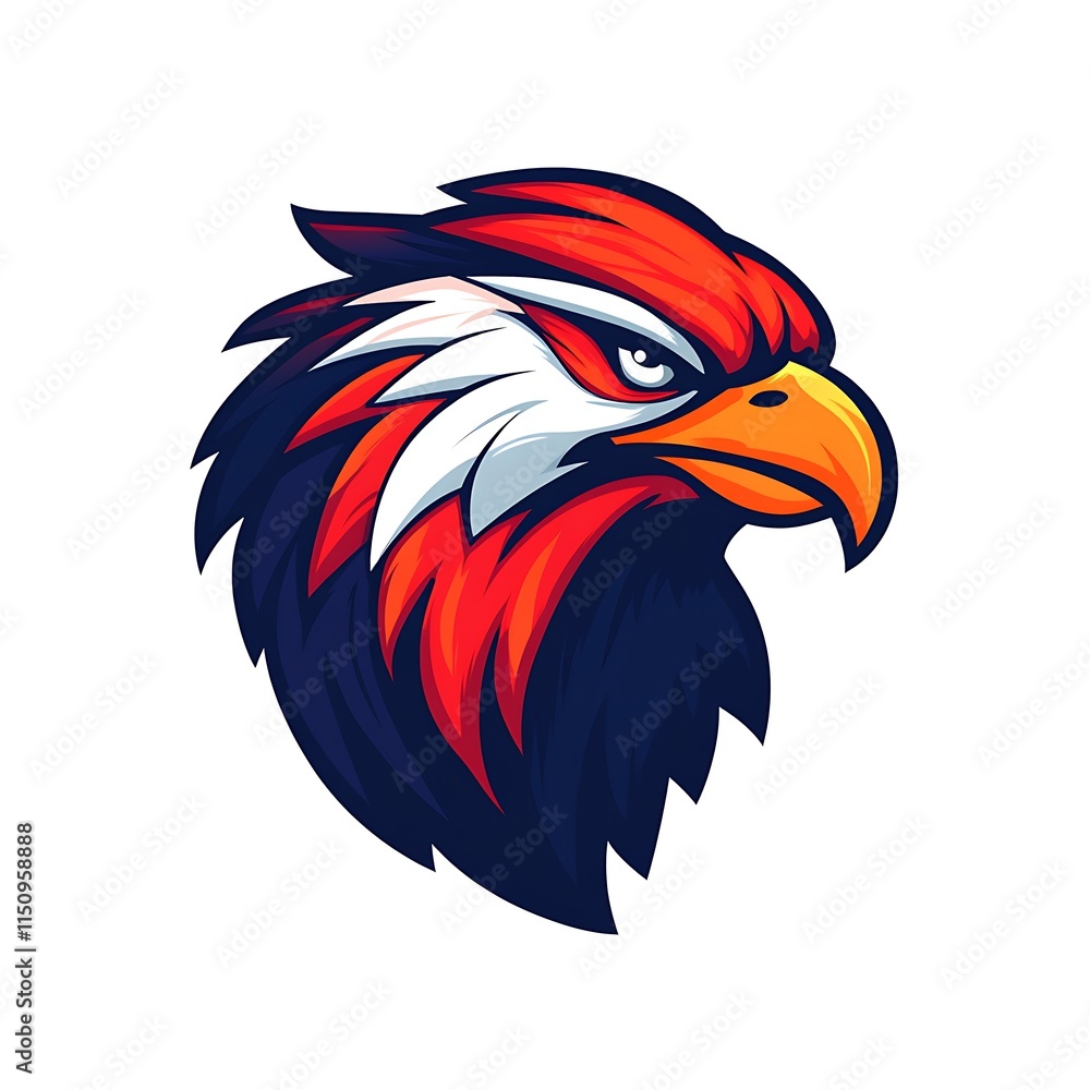 Eagle Head Logo Design. Powerful and Majestic Animal Mascot. Eagle Head Logo Design. Powerful and Majestic Animal Mascot.