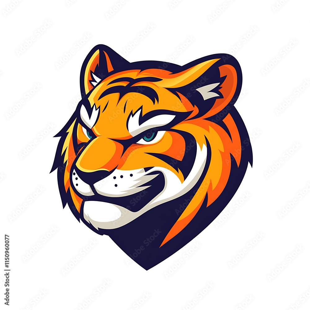 Tiger Mascot Logo. Animal Graphic Design. Tiger Mascot Logo. Animal Graphic Design.