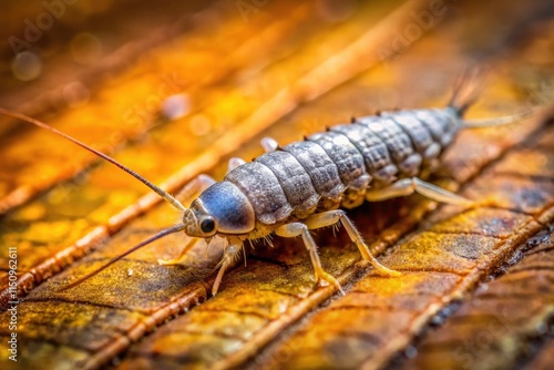 Silverfish Macro Photography: High-Resolution Images of Lepisma saccharinum Insect photo