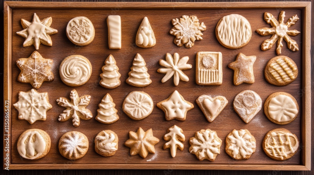 christmas cookies in different shapes concept with copy space christmas cookies in different shapes concept with copy space