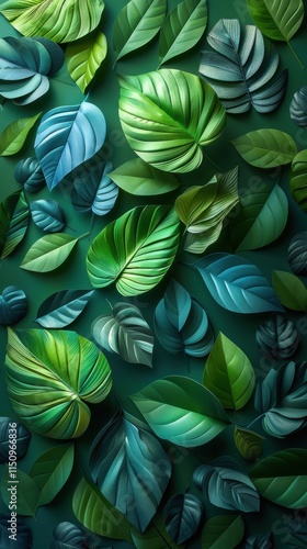 Wallpaper Mural Leaves made of paper,like a photograph Torontodigital.ca