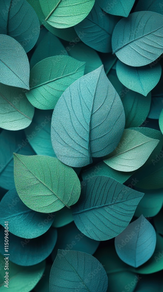 Obraz premium Leaves made of paper,like a photograph