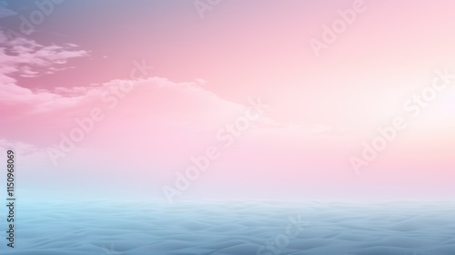 Wallpaper Mural Pastel Sky Over Gentle Rolling Blue Waves Torontodigital.ca