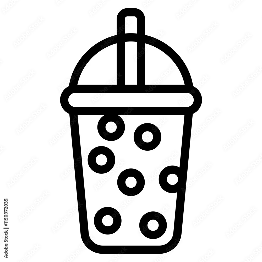 Bubble tea Line Icon Bubble tea Line Icon