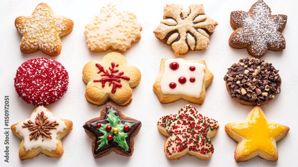 christmas cookies in different shapes concept with copy space christmas cookies in different shapes concept with copy space