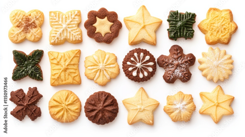 christmas cookies in different shapes concept with copy space christmas cookies in different shapes concept with copy space