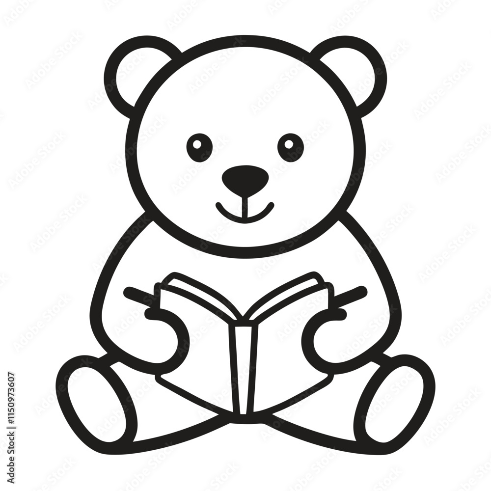Fototapeta premium teddy bear with a book