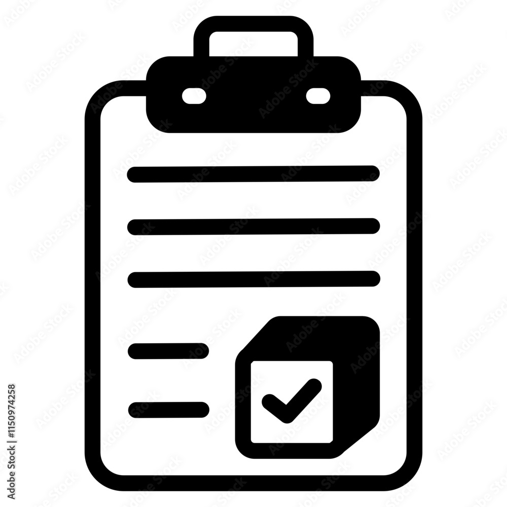 Delivery receipt Glyph Icon Delivery receipt Glyph Icon