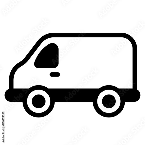 Delivery van Glyph Icon