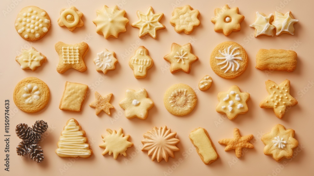 christmas cookies in different shapes concept with copy space christmas cookies in different shapes concept with copy space