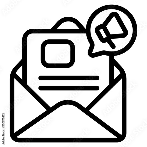 Email newsletter Line Icon