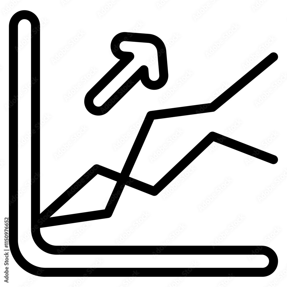 Graph Line Icon Graph Line Icon