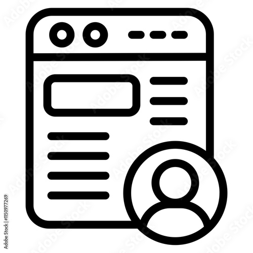 Guest blogging Line Icon