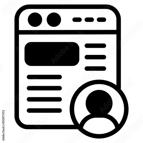 Guest blogging Glyph Icon