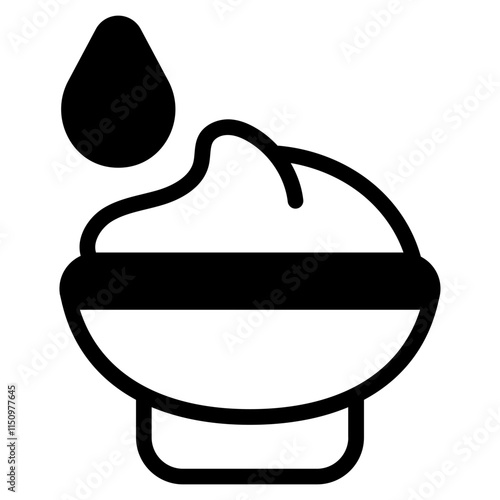 Hair treatment mask Glyph Icon