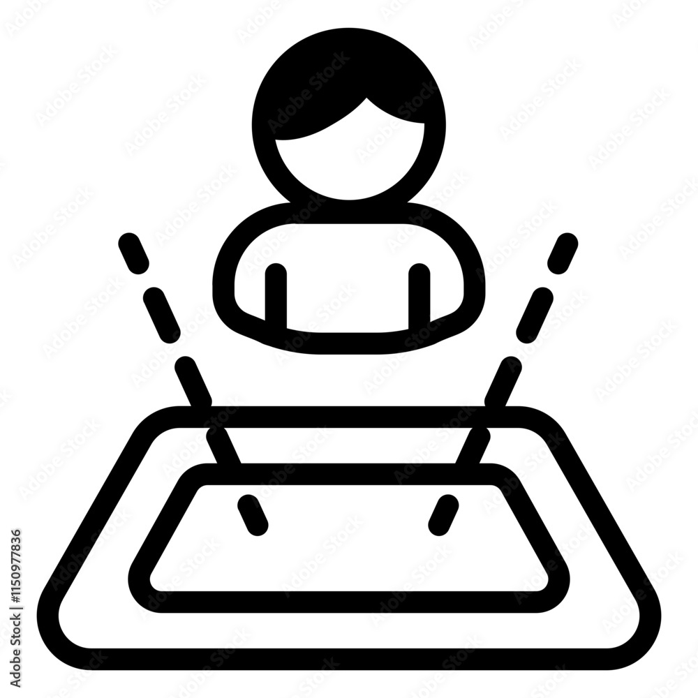 Holographic avatar Glyph Icon Holographic avatar Glyph Icon