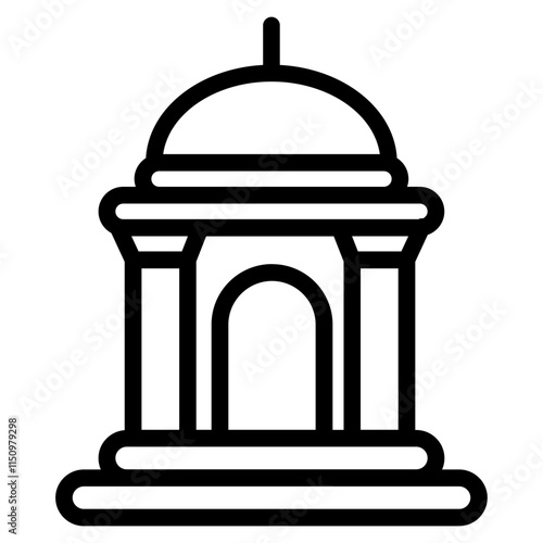Indian temple Line Icon