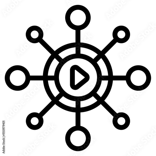 Interactive content Line Icon