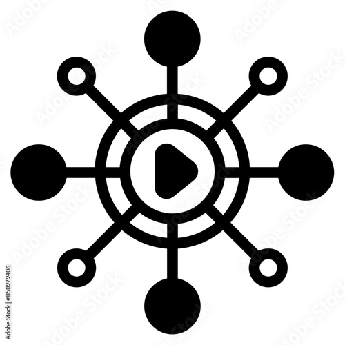 Interactive content Glyph Icon