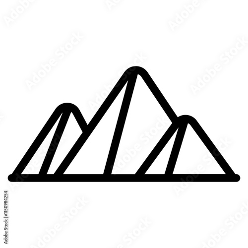 Pyramids of Giza Line Icon